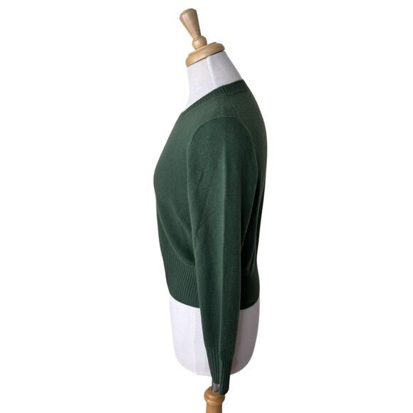 J. CREW 100% Cashmere shrunken crewneck sweater Cropped Fit Style BG654 Medium - Picture 4 of 9